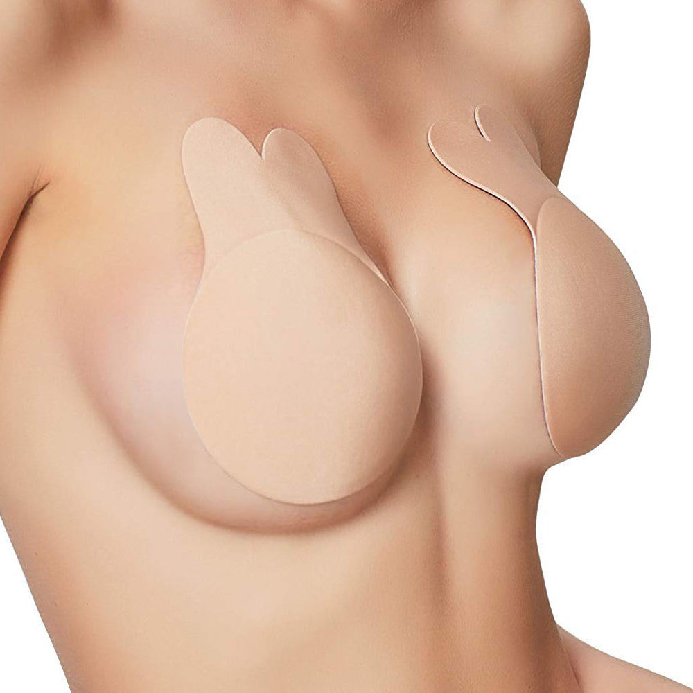 Nude Reusable Strapless Backless Push Up Bra