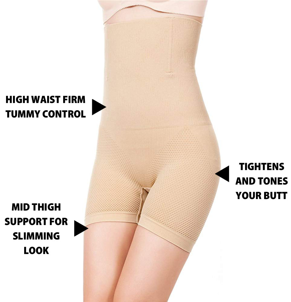 Tummy & Thigh Control Shapewear - Nylon & Spandex Tummy Control